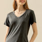 Ninexis Full Size V-Neck Short Sleeve T-Shirt