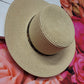 Panama Brim Hat With Leopard Strap